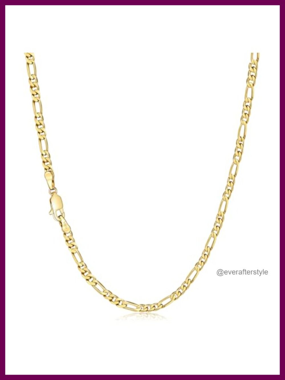 14K Gold Filled Figaro Chain Necklace, 3mm/5mm Link, Unisex, Hypoallergenic,